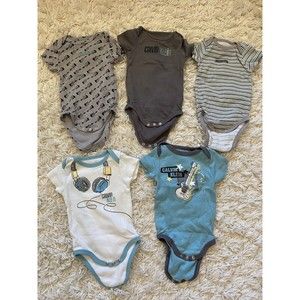 Lot of 5 Calvin Klein Boys bodysuits Size 3-6 months One Pieces